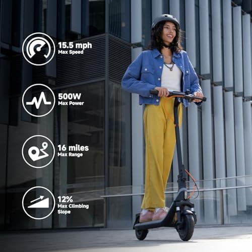 Segway Ninebot E2 Plus II/ E2 Pro Electric Scooter, 15.5 mph Top Speed, Front Suspension (E2P2 Only), Portable Kick Scooter for Adults, UL-2272 2271 Certified