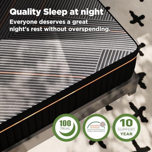 DIGLANT King Mattress,14 Inch Plush Hybrid Mattress, Black Memory Foam with Individually Pocket Coils Mattress King Size in Box, Euro Top Mattress for Pressure Relief,Balanced Support, 76"*80"
