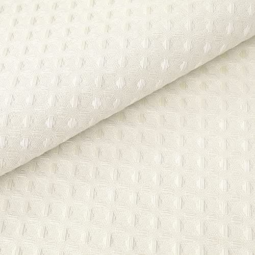 Heavyweight No Hooks Required Dotted Waffle Weave Shower Curtain with Snap in Liner - 71W x 74H,Hotel Grade,Spa Like Bath Curtain,Cream