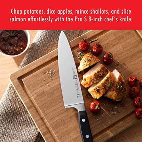 ZWILLING Professional S 8-inch Razor-Sharp German Chef's Knife, Made in Company-Owned German Factory with Special Formula Steel perfected for almost 300 Years, Dishwasher Safe