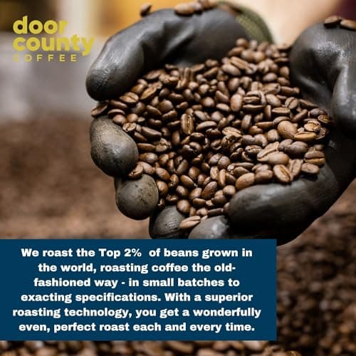 Door County Coffee Jamaican Blue Mountain Blend Non-Flavored - 10 oz Bag - Medium Roast - 100% Arabica - Jamaican Blue Mountain Blend