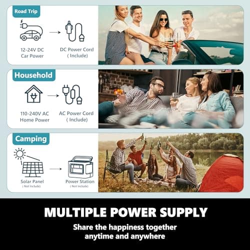 EUHOMY 12 Volt Refrigerator, 26 QT(25 L) Portable Freezer, Electric Cooler -4℉~68℉, 12V Car Fridge Reversible Door, Portable Freezer 12/24V DC & 120-240V AC for Camping, Truck, Travel