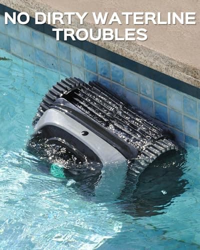 WYBOT C1 Robotic Pool Vacuum for Inground Pools, 150min Runtime Cordless Pool Cleaner up to 1,614Sq.ft, Wall & Waterline Cleaning, 4-in-1 Smart Navigation, App Support