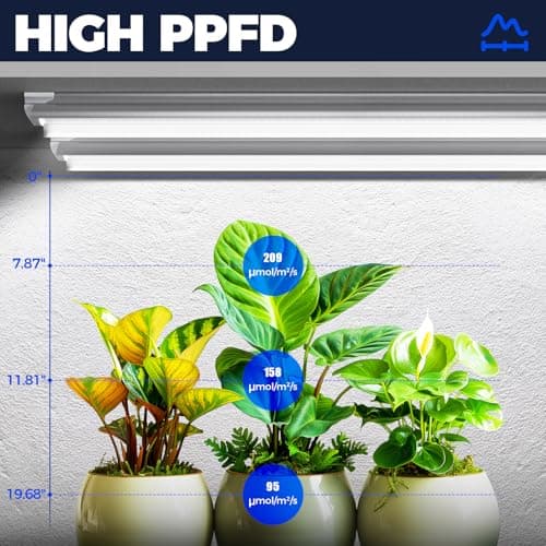 Barrina Plant Grow Lights, 4FT 5000K Full Spectrum Daylight White, 252W(6 x 42W, 1400W Equivalent), T8 LED Grow Light Strips, Growing Lamp Fixture, Plant Lights for Indoor Plants, Greenhouse, 6-Pack