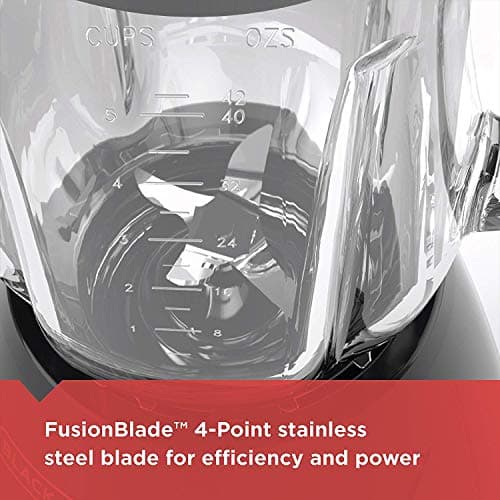 BLACK+DECKER 10-Speed Countertop Blender, Pulse Button, 6-Cup Glass Jar, Dishwasher-Safe, Stainless Steel Blade, Suction Feet