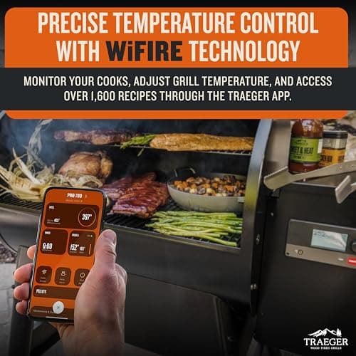 Traeger Grills Pro 780 Wood Pellet Smoker Grill, 6-in-1 BBQ Pellet Grill Combo, WiFi and App-Connected Electric Smoker, 780 Square Inches of Grilling Area, Temperature Control, Bronze Finish