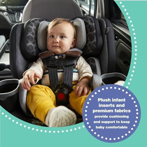 Disney Baby Turn and Go 360 Rotating All-in-One Convertible Car Seat, Vintage Mickey Mouse