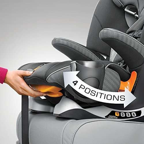 Chicco MyFit® Harness + Booster Car Seat, Forward-Facing 5-Point Harness Car Seat and High Back Booster Seat, for Children 25-100 lbs. | Fathom/Grey/Blue