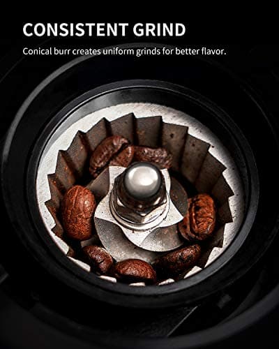 SHARDOR Conical Burr Coffee Grinder, Electric Coffee Bean Grinder with 35 Grind Settings, Adjustable for 2–12 Cups, Anti-Static Design, Black