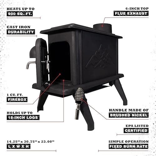 Single Burn Rate Erie Wood Stove