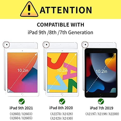 Kids Case for iPad 9th 8th 7th Generation,Shockproof Silicone Kids Cover for iPad 10.2 2021/2020/2019 with Handle Stand for New Apple iPad 10.2 inch(Rainbow)