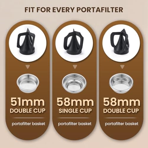 Huanyu Flat Burr Coffee Grinder with 19 Grinding Settings Large Capacity 35oz Black and Huanyu Electric Espresso Portafilter Cleaner with Dual Brush Heads and Three Scrapers Bundle