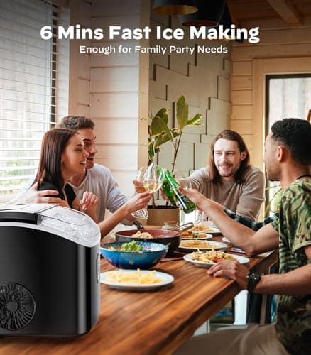 Silonn Nugget Ice Maker Countertop - 33lbs/24H, Pebble Ice Maker Machine with Self-Cleaning Function, Portable Ice Makers for Home Kitchen Office