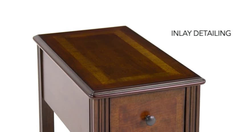 Signature Design by Ashley T007-527 Chair Side End Table, 24.50" W x 17.00" D x13.50 H, Medium Brown