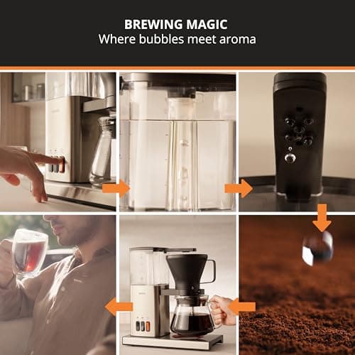 KRUPS Essential Brewer 8 Cup Drip Coffee Maker Machine SCA-Certified, Blooming Technology, Barista-Quality, Pour-Over Coffee Machine, Easy to Clean Dishwasher Safe,Stainless Steel Design, Silver