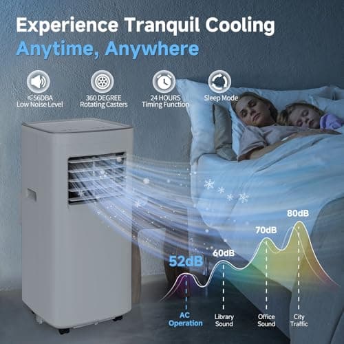 8500 BTU Portable Air Conditioners, 3-In-1 Cooling AC Unit with Fan & Dehumidifier, Air Conditioner Remote Control & Sleep Mode, Cools up to 450 sq.ft, Installation Kit for Rooms/Studios/Offices