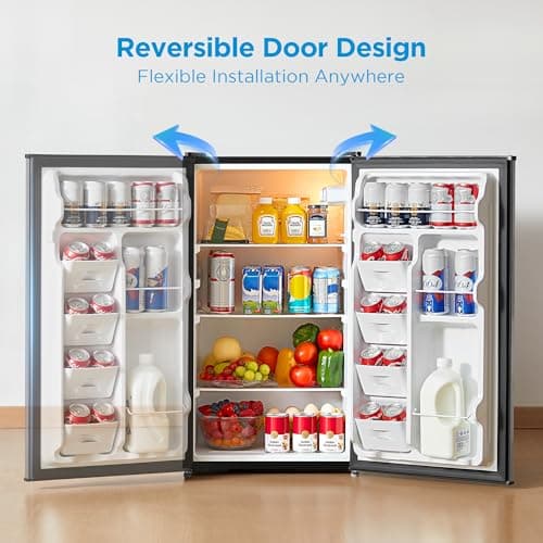 Midea MERM33S1AST 3.3 Cubic Feet Compact Refrigerator, Silver