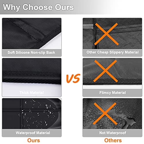 Car Seat Protector,Auto Car Seat Protectors Baby Carseat Waterproof & Durable 600D Fabric for Child Baby Car Seat Mat Vehicle Pet Cover 2 Storage Pockets (2 Pack)