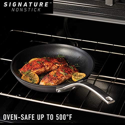 Calphalon Signature Hard-Anodized Nonstick Wok, 12", Flat-Bottom, Oven-Safe, PFOA-Free, Black