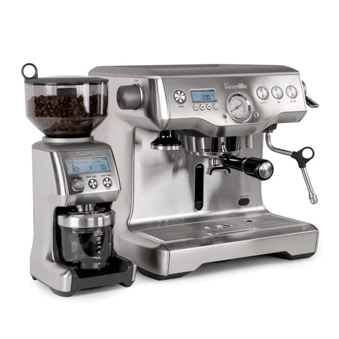 Breville Dynamic Duo Dual Boiler Espresso Machine and Smart Grinder Pro Package, Stainless Steel - BEP920BSS