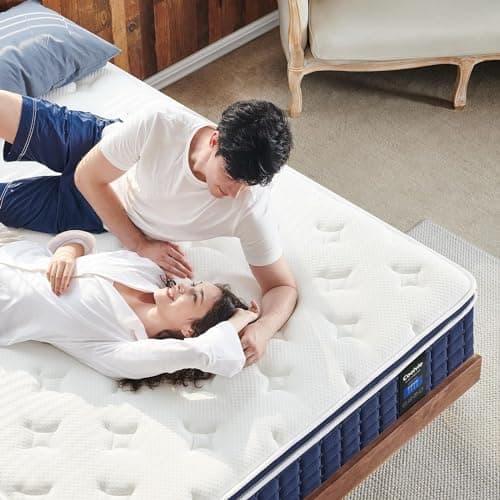 Coolvie Full Size Mattress 14 Inch, Hybrid Full Mattress in a Box, 4 Layer Premium Foam with Pocket Springs for Motion Isolation and Pressure Relieving, Medium Firm Feel, 100-Night Trial