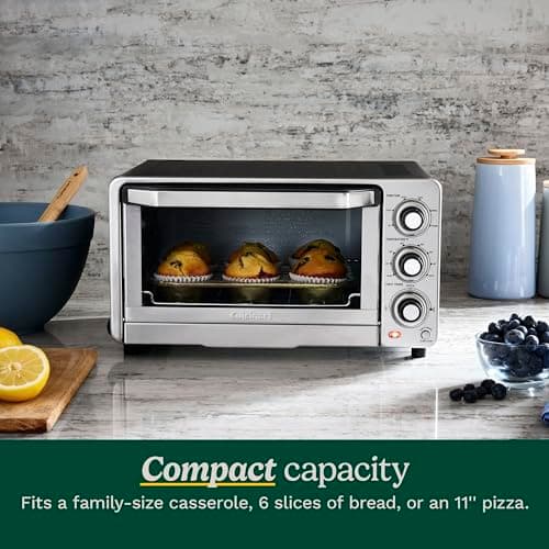 Cuisinart TOB-40N Custom Classic Toaster Oven Broiler, Brushed Stainless and Black