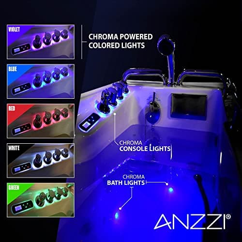 ANZZI Walk In Tub 53" x 27'' Right Drain Fully Loaded Tub, Air Jets & Whirlpool Massage Jets Hot Tub (2753FLWR)