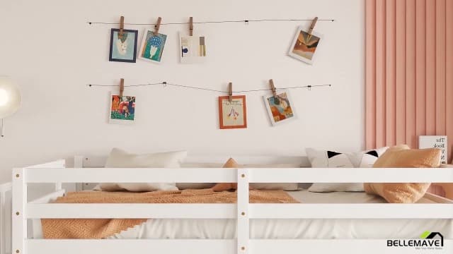 Twin Size Low Loft Bed with Stairs, Kids Loft Bed with Storage,Solid Wood Twin Loft Bed Frame for Kids, Space Saving Low Loft Bed for Boys, Girls, White