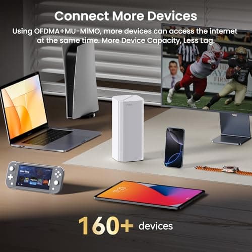 Tenda AX3000 WiFi 6 Mesh System Nova MX12 - Whole Home Covers up to 7000 sq.ft - Dual-Band Mesh Network for 160+ Devices - 1.7 GHz Quad-Core CPU - Replaces Wireless Router - 3-Pack(2025 New Version)
