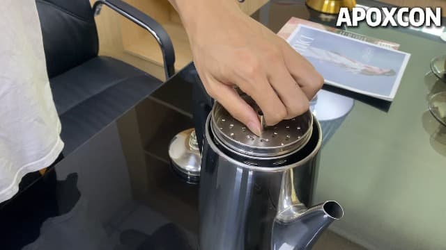 Electric Coffee Percolator Stainless Steel Coffee Maker with Two Heat Resistant Tough Glass Clear Brew Progress Knob Classic Look Keep Warm & Cordless Serving Coffee Pot 12 Cup