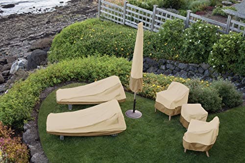 Classic Accessories Veranda Water-Resistant 38 Inch Deep Seated Patio Lounge Chair Cover, 2-Pack, Patio Furniture Covers