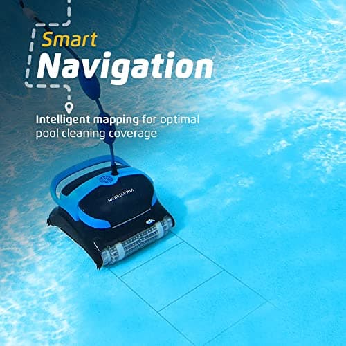 Dolphin Nautilus CC Plus Wi-Fi Automatic Robotic Pool Vacuum Cleaner, Always Cleaning, Never Charging, with Wall Climbing Scrubber Brush, Ideal for In-Ground Pools up to 50 FT in Length