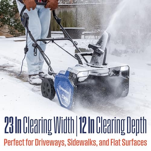 Westinghouse WSnow23 Corded Snow Blower 23 Inch, Dual LED Lights, 1800W Watt Motor, Electric Snow Blower with 25ft Throwing Distance, Plows 800lbs/min, Adjustable Chute