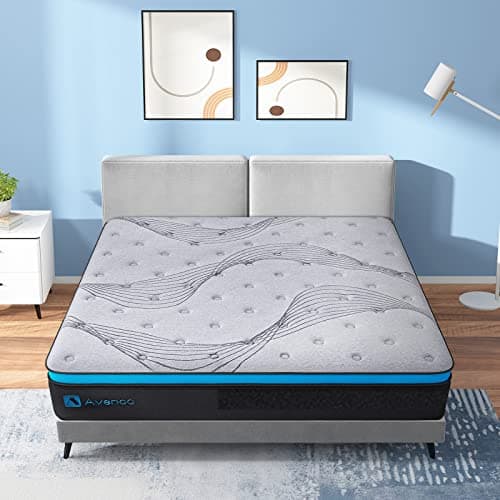 Avenco Hybrid Mattress in a Box Full, 12 Inch Pocket Spring and Gel Memory Foam Mattress for Full Size Bed, Medium Firm, Edge Support, CertiPUR-US Certified