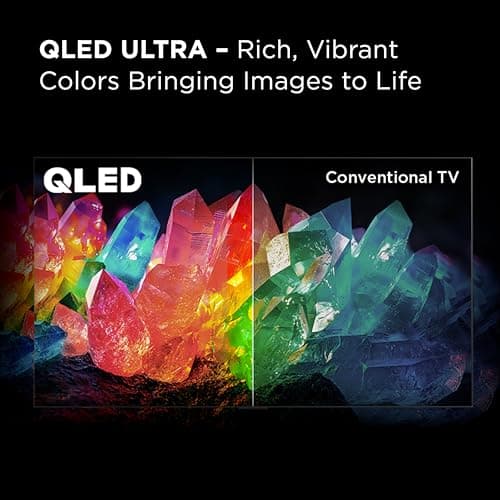 TCL 75-Inch QM85 QLED 4K Smart QD-Mini LED TV with Google TV (75QM851G, 2024 Model) Dolby Vision IQ HDR, Dolby Atmos, Game Accelerator up to 240Hz, Voice Remote, Works with Alexa, Streaming Television