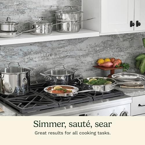 Cuisinart 17-Piece Cookware Set, Chef's Classic Steel Collection 77-17N