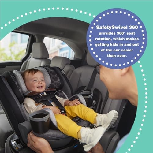 Disney Baby Turn and Go 360 Rotating All-in-One Convertible Car Seat, Vintage Mickey Mouse