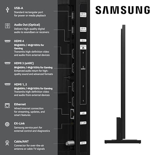 SAMSUNG 85-Inch Class Neo QLED QN900F 8K Mini LED Smart TV (2025 Model) 8K AI Upscaling, Metal Frame Design, Glare Free, Art Store, Samsung Vision AI, Alexa Built-in
