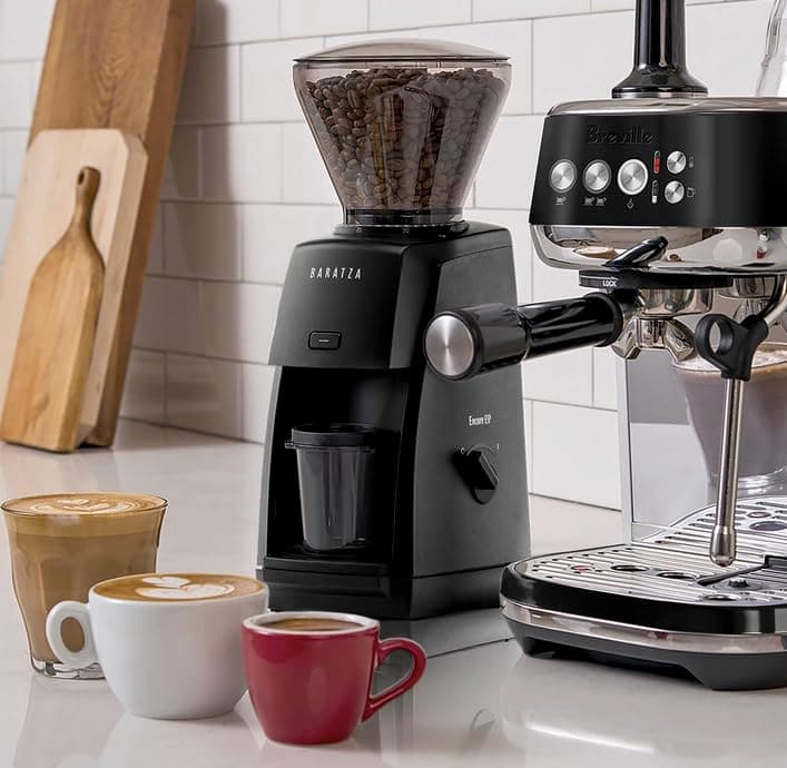 Breville Bambino Plus Espresso Machine Bundle w/ Baratza Encore ESP Espresso Grinder | Black | BEP501BTR1BNA1