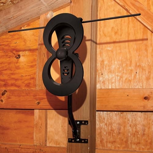 Antennas Direct ClearStream 2MAX Indoor Outdoor TV Antenna, UHF VHF, Multi-Directional, 60+ Mile Range, 4K 8K UHD NEXTGEN TV – w/ 20-inch Mast (Black)