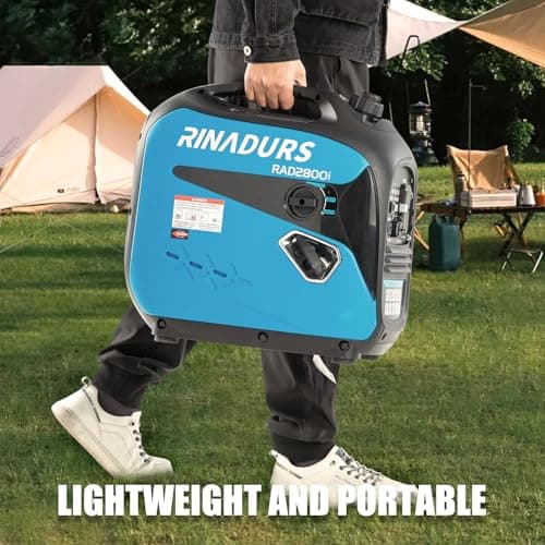 2800 Watt inverter generator, quiet and portable, suitable for home backup power, outdoor camping, and construction sites.EPA Compliant