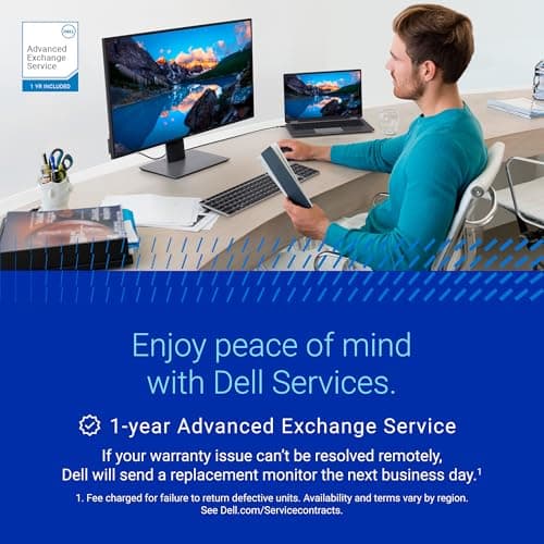 Dell S2722QC Monitor - 27 inch 4K USB-C , UHD (3840 x 2160) Display, 60Hz Refresh Rate, 8MS Grey-to-Grey Response Time, Built-in Dual 3W Speakers, 1.07 Billion Colors - Platinum Silver