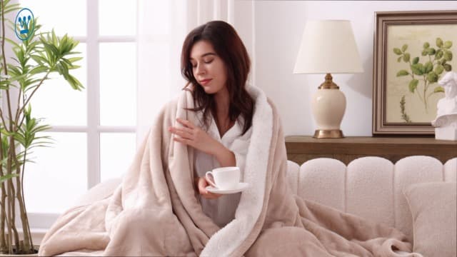Westinghouse Electric Blanket King, Heated Blanket King Size with 10 Heating Levels and 1 to 12 Hours Heating Time Settings, Flannel to Sherpa Reversible, Machine Washable (90" x 100", Beige)