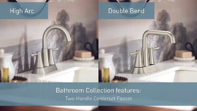 Moen Ronan Bronzed Gold Two-Handle Adjustable Widespread Modern Bathroom Faucet, Valve Included, 84023BZG