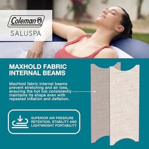 Bestway SaluSpa Hawaii 4 Person Smart AirJet Inflatable Hot Tub Spa with 140 Jets and App Control