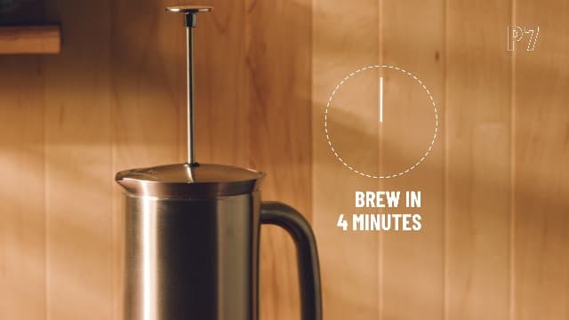 ESPRO P7 French Press Coffee Maker - Double-Walled Stainless Steel Insulated with Micro-Filter, 18 Oz, Brushed Stainless Steel