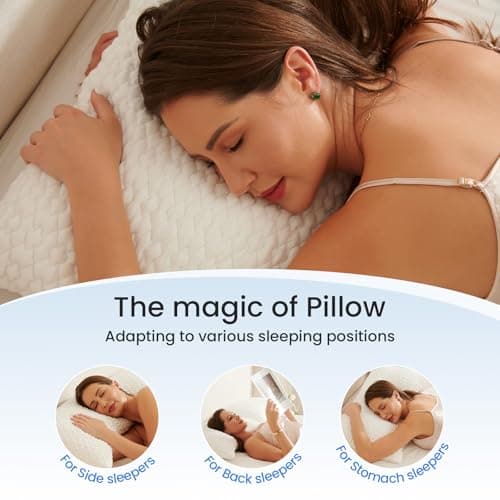 Original Adjustable Bed Pillow for Sleeping, Good for Side, Back & Stomach Sleeper with Washable Removable Cover, Additional Foam Fill Included