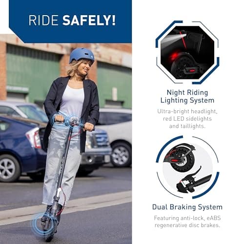 Hiboy S2 Series Electric Scooter, 8.5"-12" Tires, Up to 17-38 Miles Range, 350W/500W Powerful Motor & 19/23 MPH Portable Folding Commuting Electric Scooter for Adults with Double Braking System