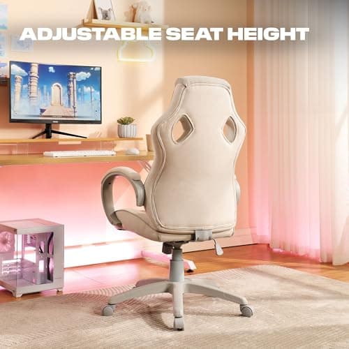 X Rocker PC Computer Gaming Desk Chair with Wheels, College Dorm Room Essentials for Guys and Girls, Adjustable, Ergonomic Office Chair for Gamers