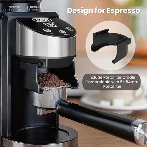 Gevi Coffee Grinder Electric,Coffee Bean Grinder with 35 Grind Settings for Espresso,Drip,French Press,Burr Coffee Grinder for Home Use,Anti-static Design,Black
